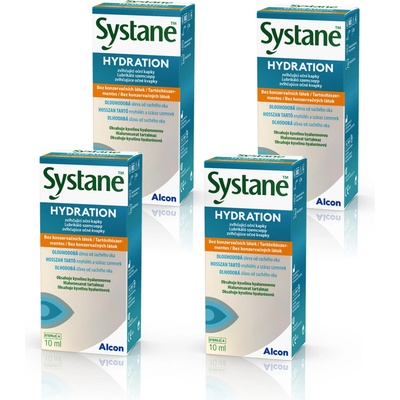 Alcon Systane Hydration bez konzervačních látek výhodné balení 4 x 10 ml – Hledejceny.cz