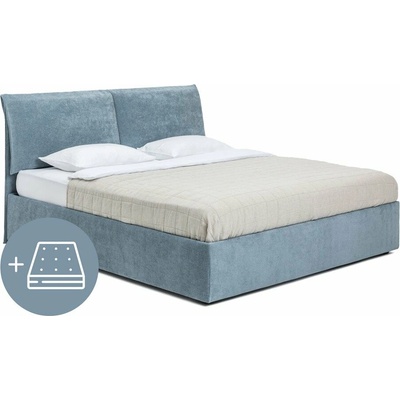 Bonami Selection Thessa Pillow s úložným priestorom s matracom s roštom Modrá