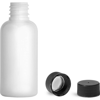 Via plastová lahvička bílá s černým uzávěrem 50 ml