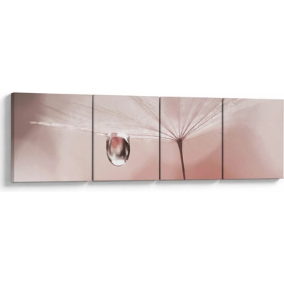 Obraz - Kvapka rosy, štvordielne 160x40 cm