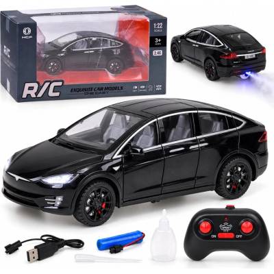 JOKOMISIADA RC auto Tesla Model X RTR v měřítku 1:22 s LED osvětlením a kouřovým efektem