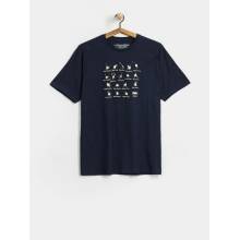 Antihero Damn Pigeons (navy w/pale yellow print) L