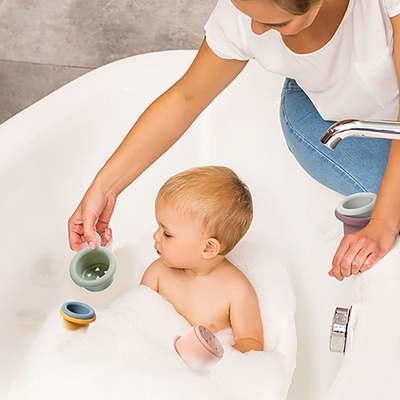 BabyOno Silikónové hrnčeky do vody CUP INTO