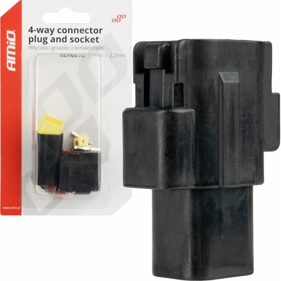 AMiO Sada elektrických konektorov vodotesných 4 PIN 2,2 mm -04348