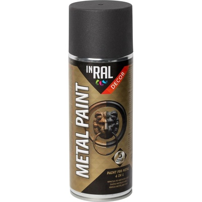 Tegra Inral Textúrovaná farba na kov 4v1 400 ml antracit