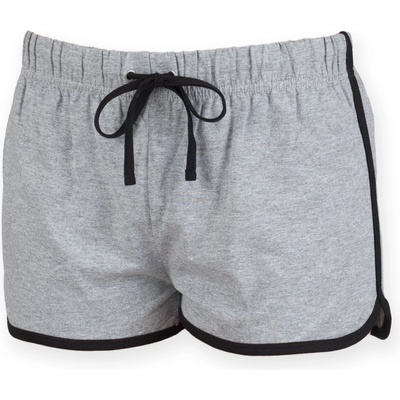 SF Skinnifit Dámske retro šortky Šedý melír čierna