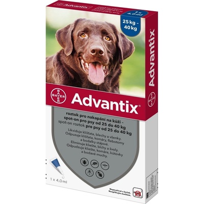 Advantix Spot-on pro psy 25-40 kg 1 x 4 ml – Hledejceny.cz