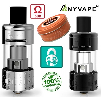 Anyvape Patwitank VB Clearomizer Stříbrná 2ml