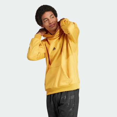 adidas mikina Embossed Polar Fleece žlutá