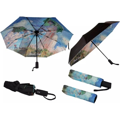 Deštník skládací automatický Carmani Žena se slunečníkem Claude Monet