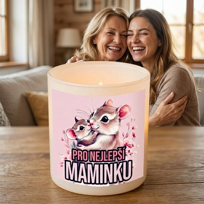 Ahome CZ Originální skleněný svícen Pro nejlepší maminku světlá