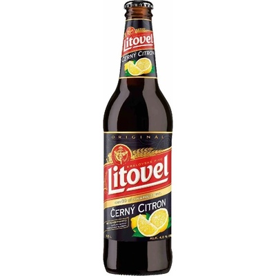 Litovel černý citron ALKO 4% 0,5 l (sklo)