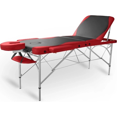 TANDEM Profi A3D Duo Skladací masážny stôl Farba: čierno-červená 195*70 cm / 15,9 kg / 4 farby