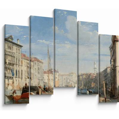 Obraz - Richard Parkes Bonington, The Grand Canal, reprodukcia, päťdielne 125x90 cm
