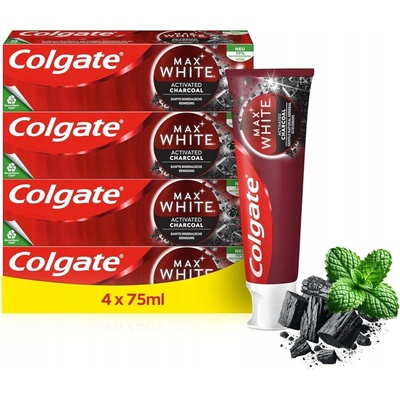 Colgate Max White Charcoal 4 x 75 ml – Hledejceny.cz