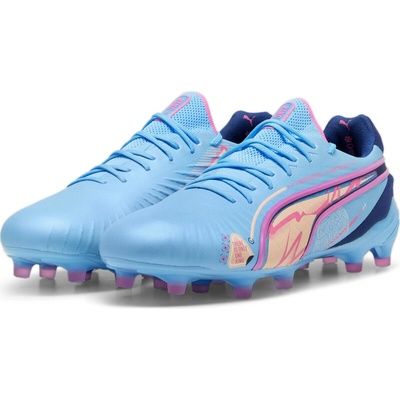 Puma KING ULTIMATE VOLUME UP FG/AG Luminous Blue Poison Pink Blazing růžová