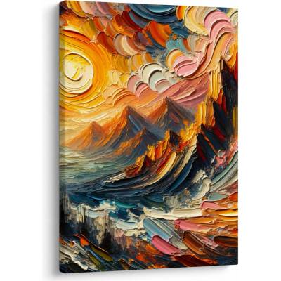 Obraz - Hory zalité sluncem, jednodílný 50x70 cm