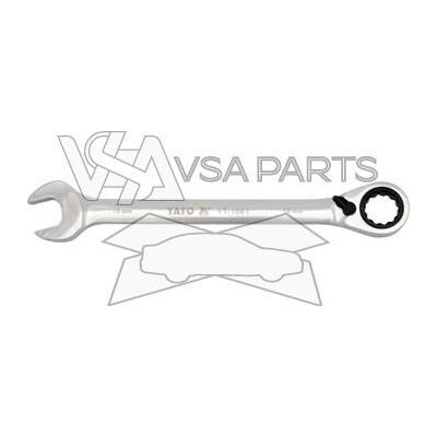 Yato Očkoplochý ráčnový klíč 17mm přepínatelný YT-1660