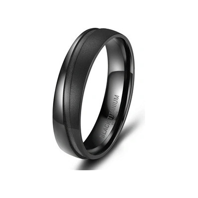 Marrya Pánský snubní prsten BLACK TITANIUM BT 08P