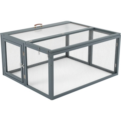 Wiltec 65983 králíkárna 109 x 93 x 54 cm šedá