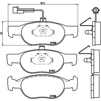BREMBO Sada brzdových platničiek kotúčovej brzdy P23057
