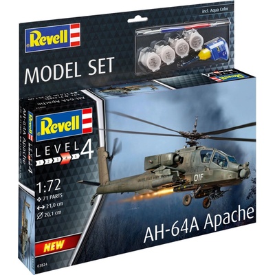 Revell AH-64A Apache ModelSet vrtulník 63824 1:72
