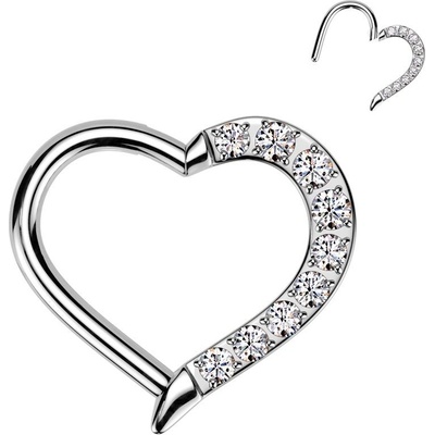 Šperky4U piercing segment titan srdíčko TIT1441-1210