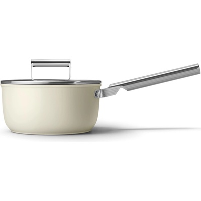 Smeg Rendlík s dlouhou rukojetí a nepřilnavým keramickým povrchem, ∅ 20 cm, matná krémová SPF2012CRM