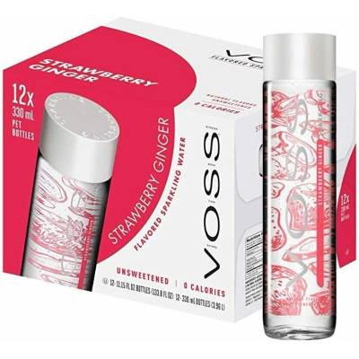 VOSS Strawberry Ginger Perlivá Sklo 12 x 375 ml