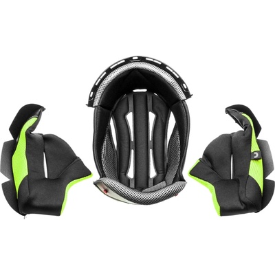 lícnice a klobúk pre prilby Cross Cup Two/Sonic, CASSIDA (čierna/šedá/žltá fluo