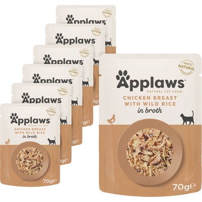 Applaws Chicken breast with Wild Rice in broth 12 x 70 g