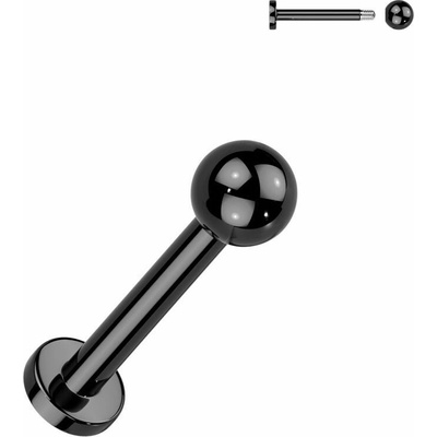 Šperky4U Piercing do brady labreta černá LB1139-1208