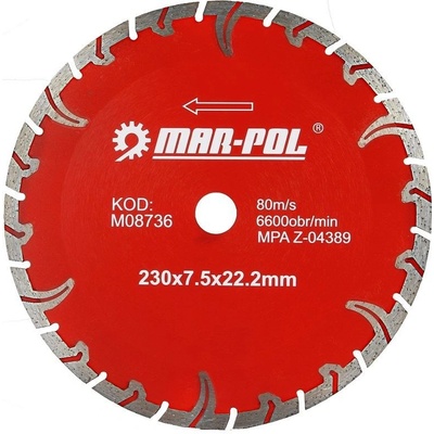 Mar-Pol Diamantový kotúč 230 x 7.5 x 22,2 mm M08736