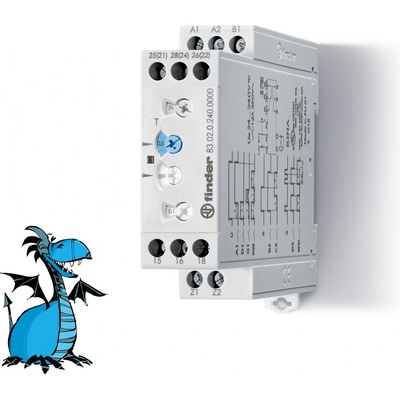 Finder 83.02.0.240.0000, 2P/12A, 24-240V AC/DC