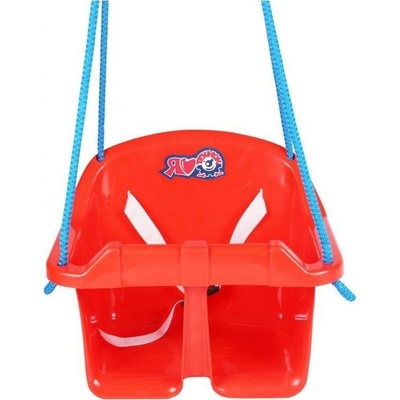 Teddies houpačka Baby plast červená