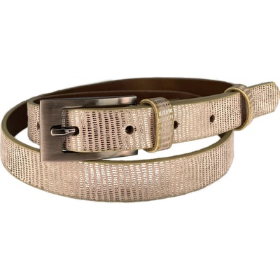Penny Belts kožený opasek 20-184-605 zlatý