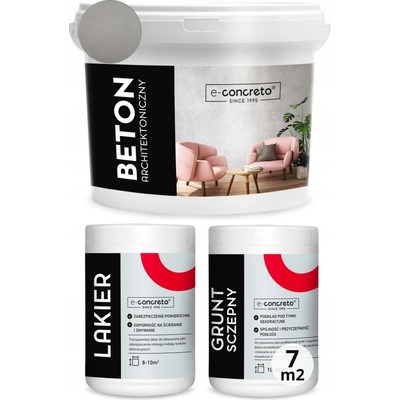 Dekorativní omítka e-concreto šedá 7 kg kbelík 7 m2