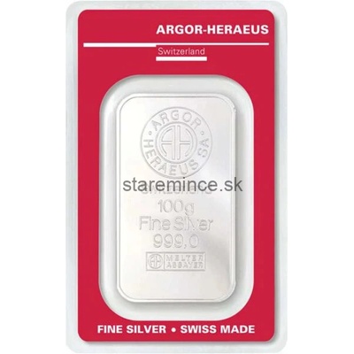 Argor-Heraeus Strieborná tehlička 100 g