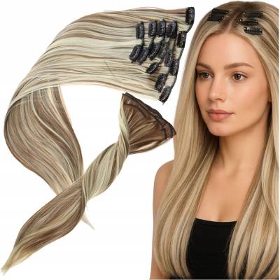 Poloparuka dlouhé syntetické vlasy střední blond Mawe dámská