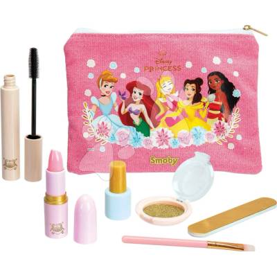 Smoby Kosmetická taštička s kosmetikou Princezny Disney Make Up Set s řasenkou rtěnkou oční stín se štětcem a pilník
