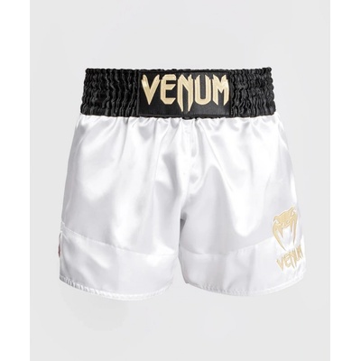 Venum Muay Thai šortky Classic White/Black Gold