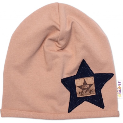 Baby Nellys dětská čepice Baby Star cappuccino