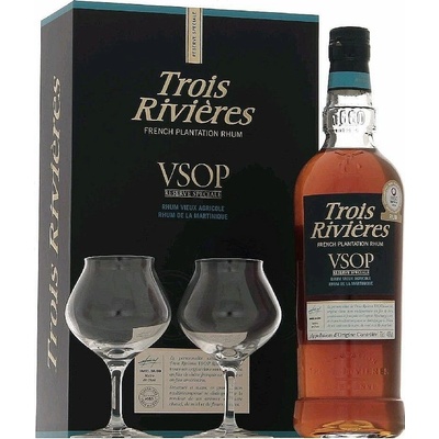 Trois Rivieres Trois Rivières VSOP Réserve Spéciale Martinique rhum agricole 40% 0,7 l se skleničkami (holá láhev)
