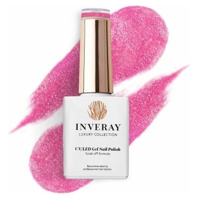 nveray UV/LED Gél lak N°305 Flare trblietavý intenzívny ružový 10 ml
