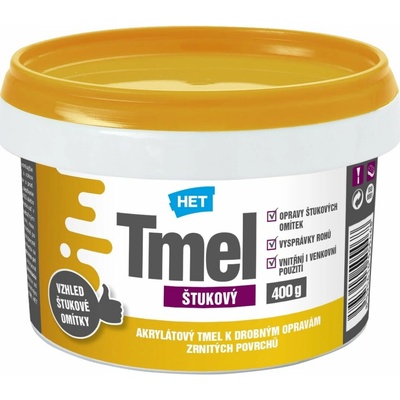 Het štukový tmel 0,4 kg biela