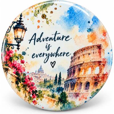 PIX placka odznak na batoh cestovatelská kolekce Řím Adventure is everywhere