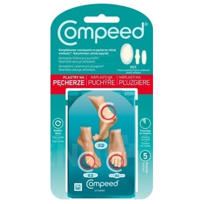 Compeed náplast na puchýře mix 5 ks – Hledejceny.cz