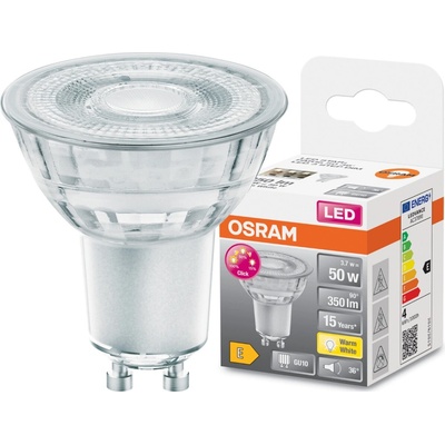 Osram LED žiarovka GU10 4,5W = 50W 350lm 2700K Warm 36° stmievateľná 3STEP