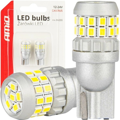 LED žiarovky CANBUS T10 W5W 30SMD 2016 Biela 12V/24V AMiO-04233 – Hledejceny.cz