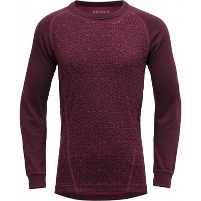 Devold DUO ACTIVE MERINO SHIRT JR Dětské termo triko vínová – Hledejceny.cz